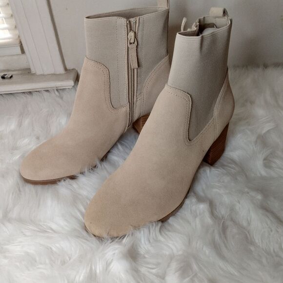 New Violet & Red loaded knit cuff bootie tan 8.5 - Picture 2 of 6